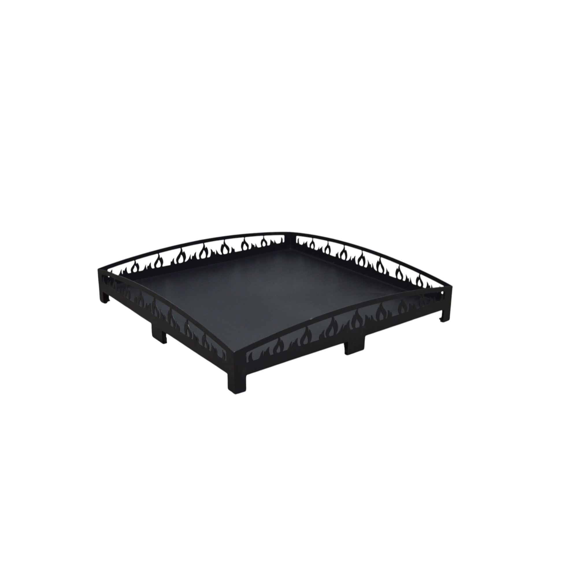 60X60CM LAZER KESİM ALEV DESENLİ FIRIN BOYALI FS-104A ÇELİK SOBA ALTLIĞI