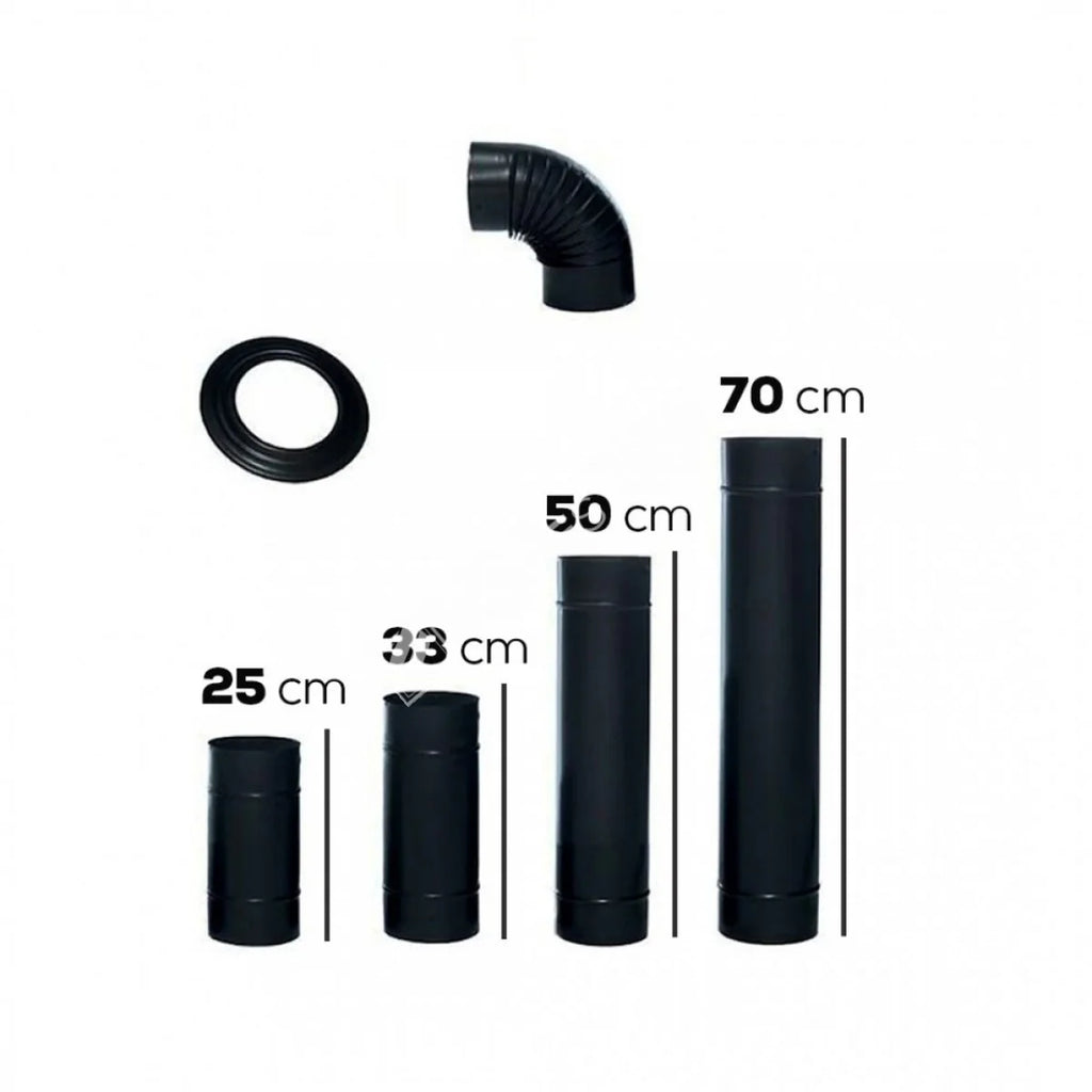 SOBA BORU SETİ 130MM ANTRASİT